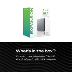 SEAGATE Expansion Portable 4TB Black External Hard Drives
