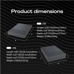 SEAGATE One Touch Portable 2TB Grey External Hard Drives
