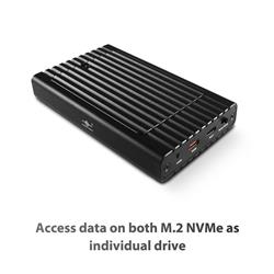 Vantec NexStar SX, Dual Bay M.2 NVMe To USB 3.2 Gen2x1, Clone Function