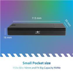 Vantec NexStar SX, M.2 NVMe SSD to USB 3.2 Gen2x2 (NST-230C3-BK)