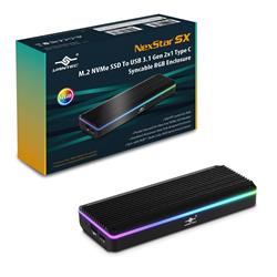 Vantec M.2 NVMe SSD vers USB 3.1 Gen 2x1 Type C Syncable RGB Enclosure
