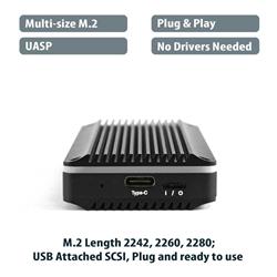 Vantec M.2 NVMe SSD vers USB 3.1 Gen 2x1 Type C Syncable RGB Enclosure