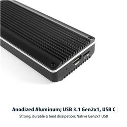 Vantec M.2 NVMe SSD vers USB 3.1 Gen 2x1 Type C Syncable RGB Enclosure