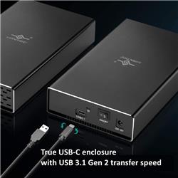 Vantec NexStar Gx USB 3.1 Gen 2 Type-C 3.5" Sata HDD/SSD Enclosure Bla