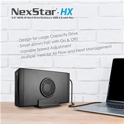 Vantec NexStar HX, 3.5" SATA III Hard Drive Enclosure USB 3.0 with Fan