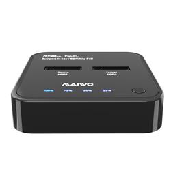 Maiwo K3016P Dual Bay USB3.1 Gen2 Type-C to PCIe NVMe M.2 Docking Station with 1:1 Clone Function ,Black(Open Box)