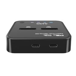 Maiwo K3016P Dual Bay USB3.1 Gen2 Type-C to PCIe NVMe M.2 Docking Station with 1:1 Clone Function ,Black(Open Box)