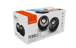 CREATIVE Pebble V3 Minimalistic 2.0 USB-C Speakers, Black