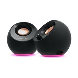 CREATIVE Pebble Pro 2.0 RGB Speakers with Bluetooth 5.3, Black