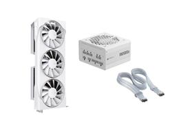 XFX Swift AMD Radeon RX 9070 XT GPU + CORSAIR Bloc d'alimentation RM1000e Blanc + Câble ThermalProtect PCIe 5.1 600W 12V-2x6...