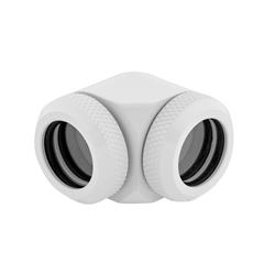 CORSAIR Fitting (hard tube),XF Hardline 2-pack (90° Angled 14mm OD compression; glossy white)