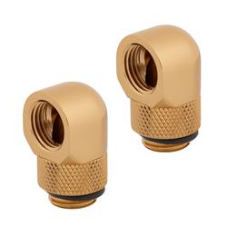 CORSAIR Fitting (adapter),XF Adapter 2-pack (90° Angled rotary; gold)