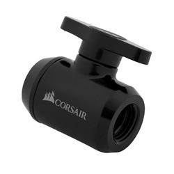 CORSAIR Fitting (valve), XF Adapter (Shut-off ball valve; black)