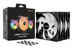 be quiet! Light Wings LX 140mm PWM ARGB Case Fan, Black, 3 Pack