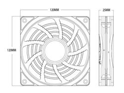 DeepCool CF 120 3-in-1 Series MB Controlled 120mm Add-RGB LED Case Fan