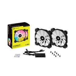 CORSAIR iCUE SP140 RGB ELITE Performance 140mm PWM Dual Fan Kit with Lighting Node CORE