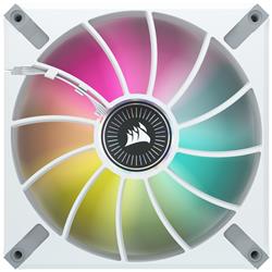 CORSAIR ML140 RGB ELITE, 140mm Magnetic Levitation RGB Fan with AirGuide, 2-Pack with Lighting Node CORE - White Frame