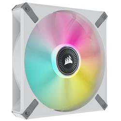 CORSAIR ML140 RGB ELITE, 140mm Magnetic Levitation RGB Fan with AirGuide, 2-Pack with Lighting Node CORE - White Frame