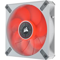 Corsair ML120 LED ELITE, 120mm Magnetic Levitation Red LED Fan with AirGuide, Single Pack - White Frame(Open Box)