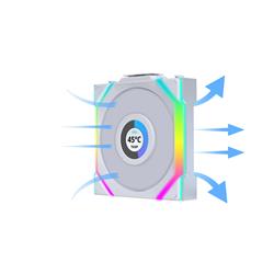 LIAN LI UNI FAN SL WIRELESS RGB LCD White 3x 12cm Fan Pack with Controller