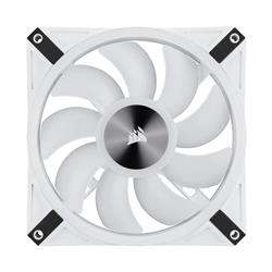 Corsair iCUE QL140 RGB 140mm RGB PWM White Dual Fan Kit with Lighting Node CORE