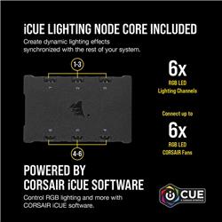 Corsair iCUE QL140 RGB 140mm RGB PWM White Dual Fan Kit with Lighting Node CORE