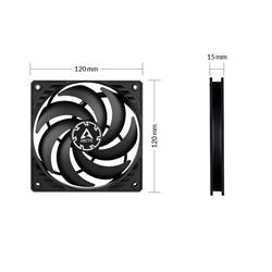 Arctic P12 SLIM PWM PST – 120mm Pressure optimized case fan | Slim profile | PWM controlled speed with PST (Pack of 3pcs)