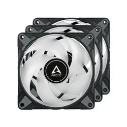 Arctic P12 PWM PST A-RGB 0dB (Black) – 120mm Pressure optimized case fan | PWM controlled speed with PST | A-RGB illumination -