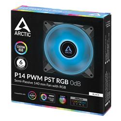 Arctic P14 PWM PST RGB 0dB – 140mm Pressure optimized case fan | PWM controlled speed with PST | RGB illumination