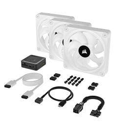 CORSAIR QX RGB Series, iCUE LINK QX120 RGB White, 120mm Magnetic Dome RGB Fan, Triple Pack