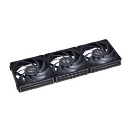 LIAN LI Uni Fan P28 Case Fan, 120mm Daisy Chain PWM Fan, 3 Pack w/ Fan Controller - Black