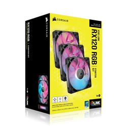 CORSAIR RX Series, iCUE LINK RX120 RGB 120mm Fan, Triple Pack