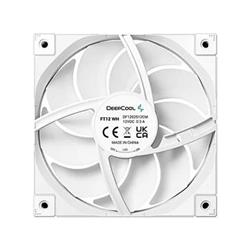 DeepCool FT12 WH, 120mm FDB Fan, 3-Phase 10-pole 12-slot Motor, PWM, Transparent Center Window, Subtle White LED underglow, Whi