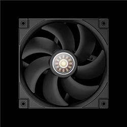 DeepCool FT14, 140mm FDB Fan, 3-Phase 10-pole 12-slot Motor, PWM, Transparent Center Window, Subtle White LED underglow, Black