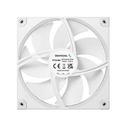 DeepCool FT14 WH, 140mm FDB Fan, 3-Phase 10-pole 12-slot Motor, PWM, Transparent Center Window, Subtle White LED underglow, Whi