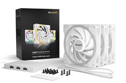 be quiet! LIGHT WINGS 120 mm Blanc PWM haute vitesse Triple-Pack, ventilateur de boîtier