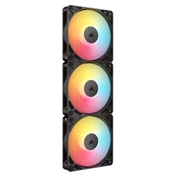 Pack de trois ventilateurs CORSAIR RS120-R ARGB 120 mm, noir