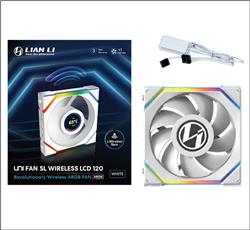 LIAN LI UNI FAN SL WIRELESS RGB LCD Reverse White Color Single Pack 12cm Fan Pack without Controller (Reverse Blade )