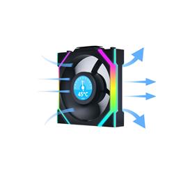 LIAN LI UNI FAN SL WIRELESS RGB LCD Couleur Noire Pack Unique 12cm Fan Pack sans Contrôleur