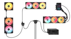 CORSAIR LX360-R RGB 360mm Reverse Case Fan 3-Pack black