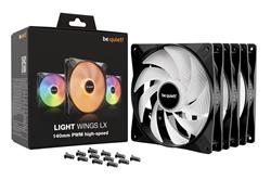 be quiet! Light Wings LX 120mm Ventilateur PWM ARVB Haute Vitesse, Noir, Paquet de 3(Open Box)