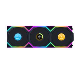 LIAN LI UNI FAN SL WIRELESS RGB Lame inversée Couleur noire 3x 12 cm Pack de ventilateurs avec contrôleur (Lame inversée)