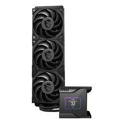 MSI MEG Core Liquid S360 AIO Liquid CPU Cooler, 2.4" IPS Display 360mm Radiator, Triple 120mm Silent Gale P12 PWM Fans, Cont...