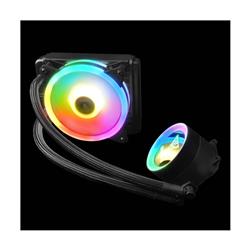 GAMDIAS CHIONE E2-120R, RGB Gaming Liquid Cooler, 1 x 120 mm Trio Ring Fan, MB Sync ,  AEOLUS Box RGB Fan Hub for up to 8 fans 