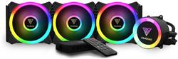 GAMDIAS CHIONE P2-360R, RGB Gaming Cooler, 3 x 120 mm Trio Ring Fan, MB Sync, AEOLUS Box RGB Fan Hub for up to 8 fans & 2 LE...