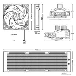 Arctic Liquid Freezer II - 360 : All-in-One CPU Water Cooler with 360mm radiator and 3x P12 PWM fan