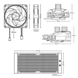 Arctic Liquid Freezer II - 240 A-RGB : All-in-One CPU Water Cooler with 240mm radiator and 2x P12 PWM PST A-RGB fan