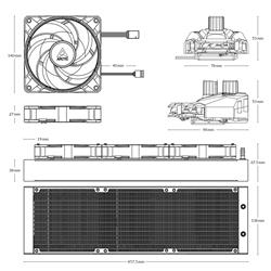 Arctic Liquid Freezer II - 420 A-RGB : All-in-One CPU Water Cooler with 420mm radiator and 3x P14 PWM PST A-RGB fan(Open Box)