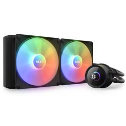 NZXT Kraken 280 RGB - 280mm AIO liquid cooler w/ 1.54in. Display, RGB Controller and RGB Fans (Black)