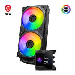 MSI MPG CORELIQUID D240 AIO Liquid CPU Cooler, 240mm Radiator, Dual 120mm PWM Fans, ARGB, Compatible with LGA 1851 Socket